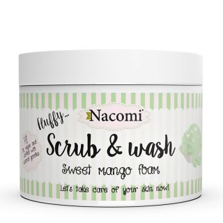 Nacomi Scrub & Wash pianka peelingująco-myjąca Słodka Pianka Mango 180ml