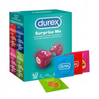 Durex Suprise Me mix prezerwatywy 40 szt dla przyjemności odkrywania