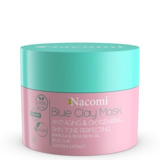 Nacomi Vegan Blue Clay Mask Anti Aging Oxygenating maska niebieska przeciwzmarszczkowo dotleniająca 50ml