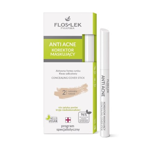 Floslek Anti Acne korektor maskujący 2 Naturalny Floslek Anti Acne korektor maskujący 2 Naturalny