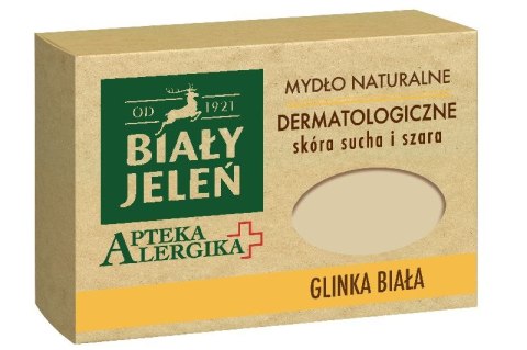 Biały Jeleń Apteka Alergika mydło naturalne dermatologiczne do skóry suchej i szarej Glinka Biała 125g