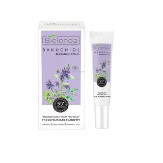 Bielenda Bakuchiol BioRetinol Effect regenerujący krem przeciwzmarszczkowy pod oczy 15ml