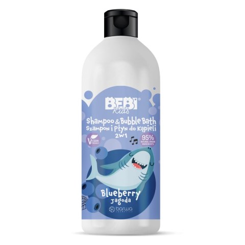 Bebi Kids szampon i płyn do kąpieli dla dzieci 2w1 Jagoda 500ml Barwa