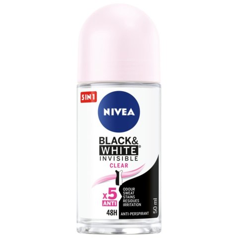 Black&White Invisible Clear antyperspirant w kulce 50ml Nivea