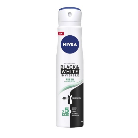Black&White Invisible Fresh antyperspirant spray 250ml Nivea