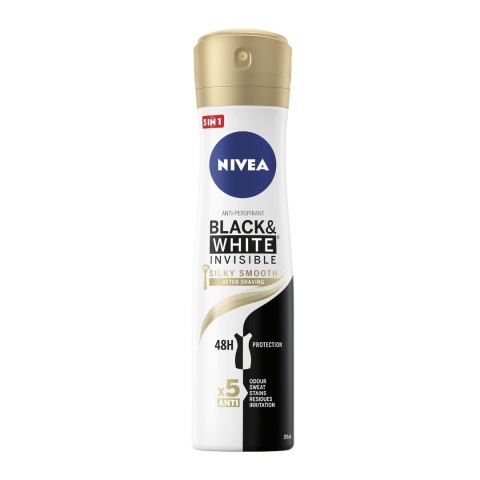 Black&White Invisible Silky Smooth antyperspirant spray 250ml Nivea
