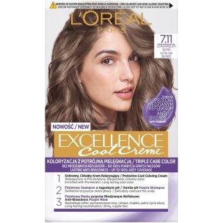 L'Oreal Paris Excellence Cool Creme farba do włosów 7.11 Ultrapopielaty Blond