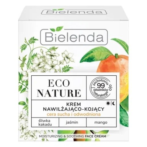 Bielenda Eco Nature krem nawilżająco-kojący na dzień i noc Śliwka Kakadu & Jaśmin & Mango 50ml