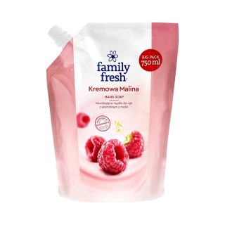 Family Fresh Kremowa Malina nawilżające mydło do rąk z ekstraktem z malin 750ml