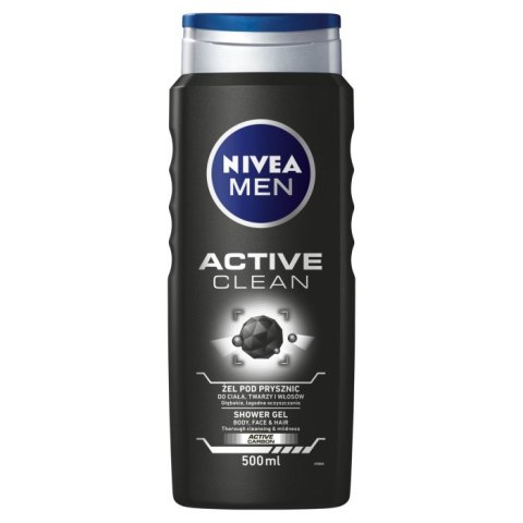 Men Active Clean żel pod prysznic 500ml Nivea