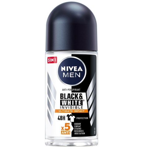 Men Black&White Invisible Ultimate Impact antyperspirant w kulce 50ml Nivea