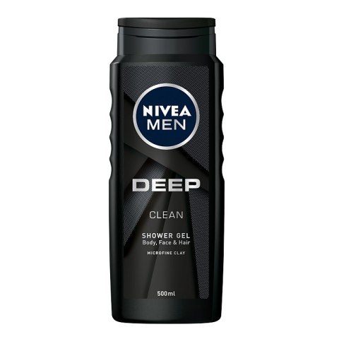 Men Deep Clean żel pod pod prysznic do ciała twarzy i włosów 500ml Nivea