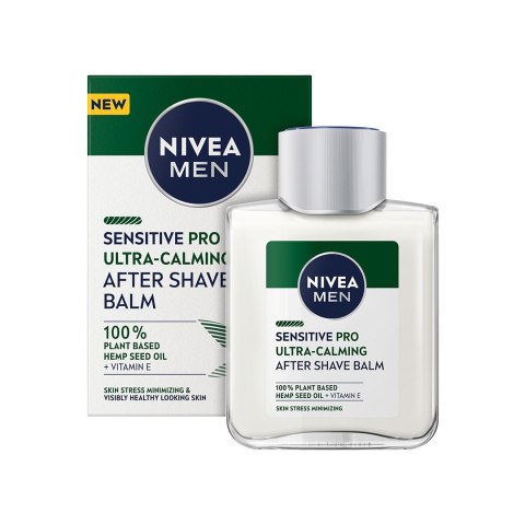 Men Sensitive Pro Ultra-Calming After Shave Balm łagodzący balsam po goleniu z olejem z nasion konopnych 100ml Nivea