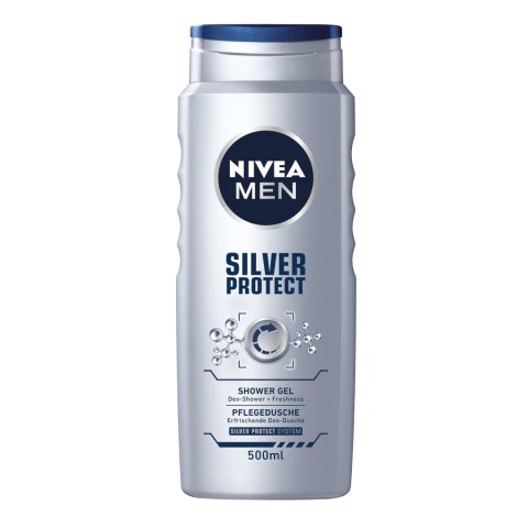 Men Silver Protect żel pod prysznic do twarzy ciała i włosów 500ml Nivea