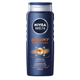 Men Sport żel pod prysznic do twarzy ciała i włosów 500ml Nivea