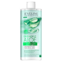 Organic Aloe + Collagen oczyszczający płyn micelarny 3w1 500ml Eveline Cosmetics