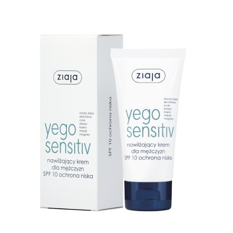 Yego Sensitiv nawilżający krem dla mężczyzn ochrona niska SPF10 50ml Ziaja