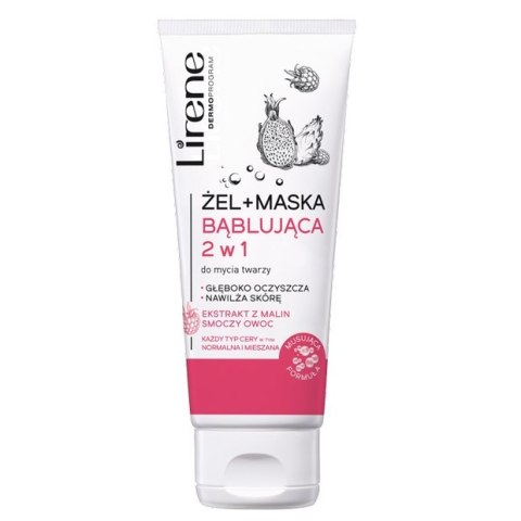 Lirene Żel+maska bąblująca 2 w 1 do mycia twarzy 75ml