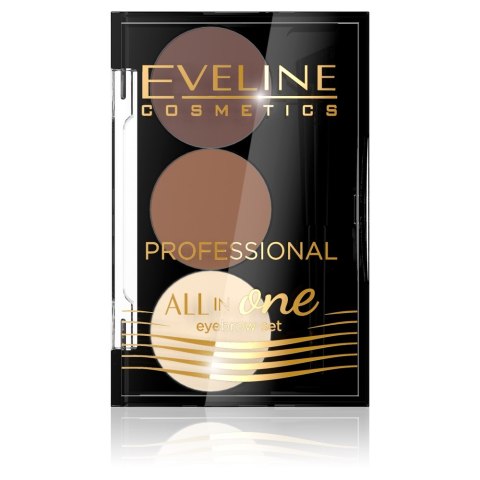 All In One Eyebrow Set zestaw cieni do brwi 02 1.7g Eveline Cosmetics