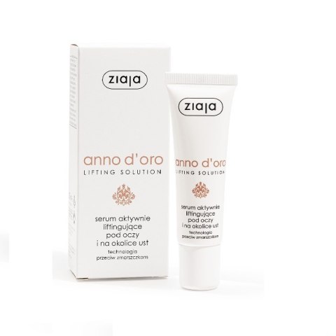 Anno D'oro Lifting Solution 40+ serum aktywnie liftingujące pod oczy i na okolice ust 30ml Ziaja