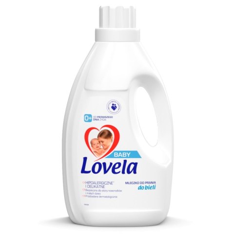 Baby hipoalergiczne mleczko do prania ubranek niemowlęcych i dziecięcych do bieli 1.45l Lovela