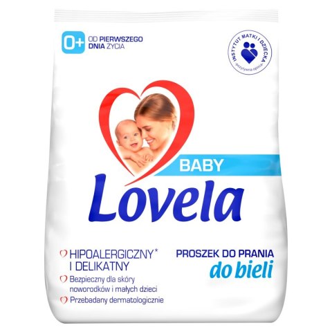 Baby hipoalergiczny proszek do prania ubranek niemowlęcych i dziecięcych do bieli 1.3kg Lovela