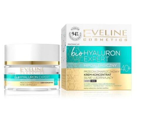 Bio Hyaluron Expert 40+ przeciwzmarszczkowy krem-koncentrat silnie ujędrniający na dzień i noc 50ml Eveline Cosmetics Bio Hyaluron Expert 40+ przeciwzmarszczkowy krem-koncentrat silnie ujędrniający na dzień i noc 50ml Eveline Cosmetics