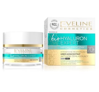 Eveline Cosmetics Bio Hyaluron Expert 70+ intensywnie regenerujący krem-koncentrat aktywnie odmładzający na dzień i noc 50ml