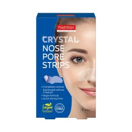 Purederm Crystal Nose Pore Strips wegańskie oczyszczające plastry na nos 6szt.
