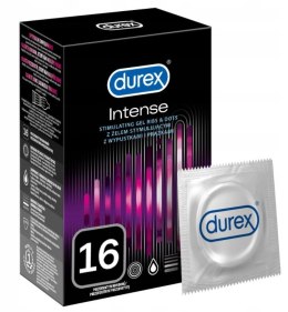 Durex Durex prezerwatywy Intense 16 szt z wypustkami prążkami żel stymulujący