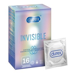 Durex Durex prezerwatywy Invisible dodatkowo nawilżane 16 szt cienkie