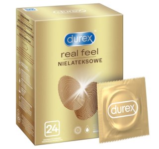 Durex Durex prezerwatywy bez lateksu Real Feel 24 szt bezlateksowe