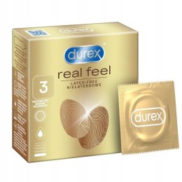 Durex Durex prezerwatywy bez lateksu Real Feel 3 szt bezlateksowe