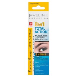 Eveline Cosmetics Eyebrow Therapy Professional 8w1 Total Action korektor stopniowo barwiący brwi z henną 10ml