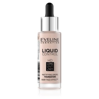 Eveline Cosmetics Liquid Control HD Long Lasting Formula 24H podkład do twarzy z dropperem 005 Ivory 32ml