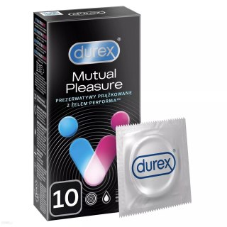 Durex Mutual Pleasure prezerwatywy z wypustkami 10 szt prążki opóźniające wytrysk