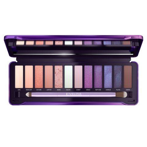 Mystic Galaxy Eyeshadow Palette paleta 12 cieni do powiek 12g Eveline Cosmetics