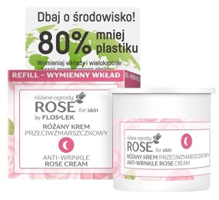 Floslek Rose For Skin różany krem przeciwzmarszczkowy na noc Refill 50ml