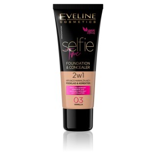 Eveline Cosmetics Selfie Time Foundation & Concealer kryjąco-nawilżający pokład i korektor 03 Vanilla 30ml