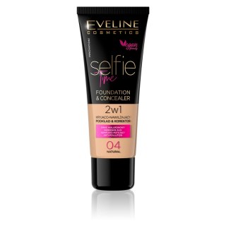 Eveline Cosmetics Selfie Time Foundation & Concealer kryjąco-nawilżający pokład i korektor 04 Natural 30ml