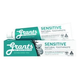 Sensitive Natural Toothpaste naturalna kojąca pasta do zębów wrażliwych bez fluoru 100g Grants of Australia