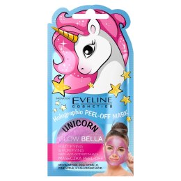 Eveline Cosmetics Unicorn Holographic Peel Off Mask matująco-oczyszczająca maseczka peel-off Glow Bella 7ml