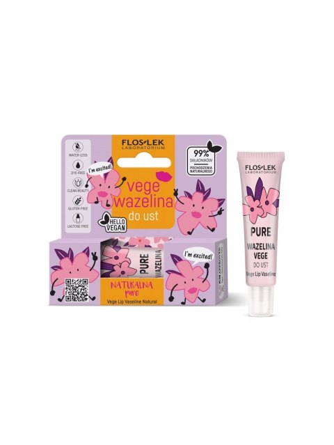Floslek Vege Lip Care wazelina do ust Pure 10g Floslek Vege Lip Care wazelina do ust Pure 10g
