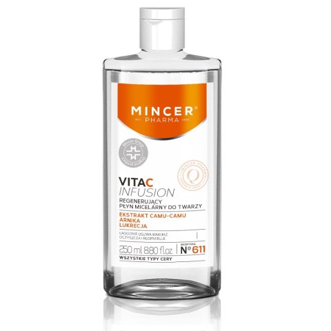 Vita C Infusion regenerujący płyn micelarny do twarzy No.611 250ml Mincer Pharma
