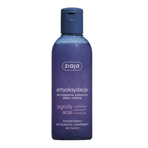 Jagody Acai oczyszczający żel micelarny z peelingiem 200ml Ziaja