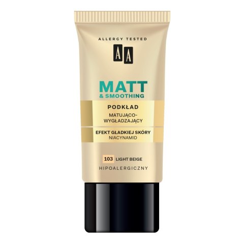 Make Up Matt podkład matująco wygładzający 103 Light Beige 30ml AA