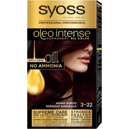 Syoss Oleo Intense farba do włosów trwale koloryzująca z olejkami 3-22 Winne Bordo