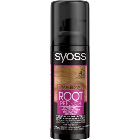 Root Retouch spray do maskowania odrostów Ciemny Blond 120ml Syoss