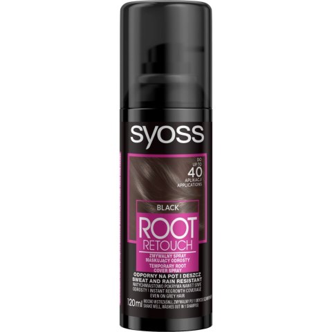 Root Retouch spray do maskowania odrostów Czarny 120ml Syoss