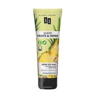 AA Super Fruits & Herbs krem do rąk Ananas i Szałwia 100ml